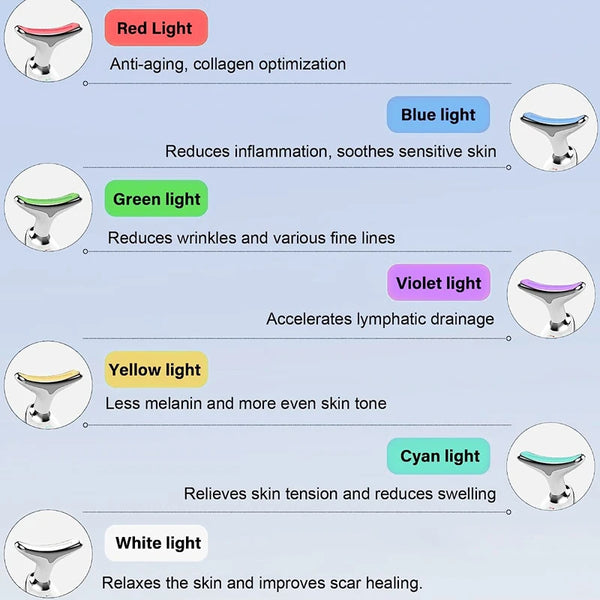 7-Color EMS Neck & Face Lifting Massager