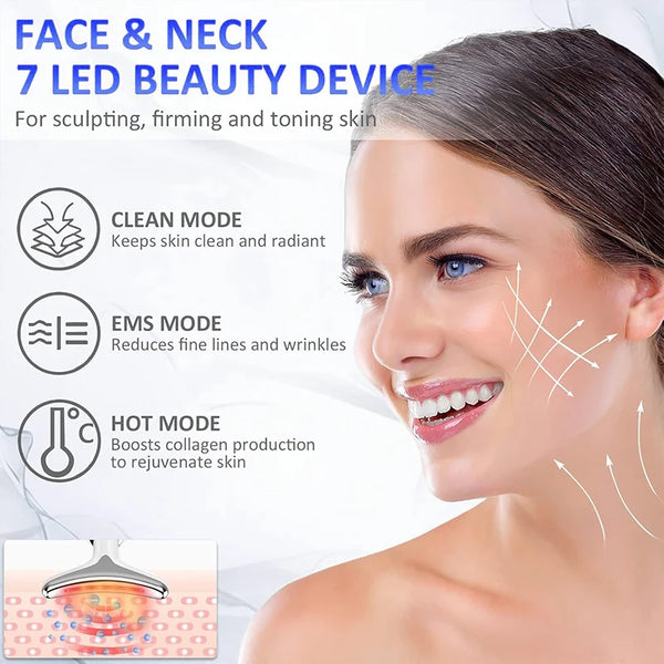 7-Color EMS Neck & Face Lifting Massager